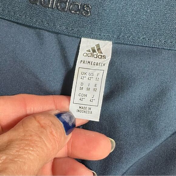 Adidas Blue Flat Front Tailored Shorts - Picture 5 of 10